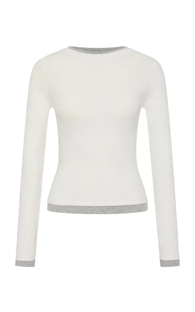 Organic Cotton Ballerina Layered Long-Sleeve Top