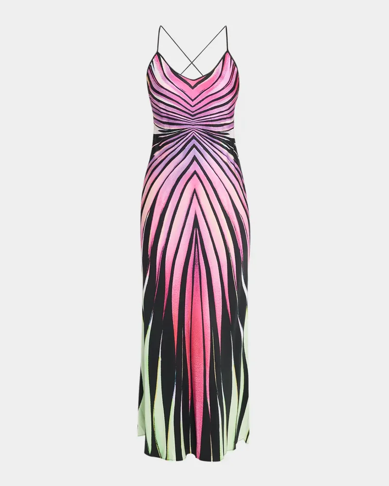 Ray of Paradise Silk Backless Slip Dress