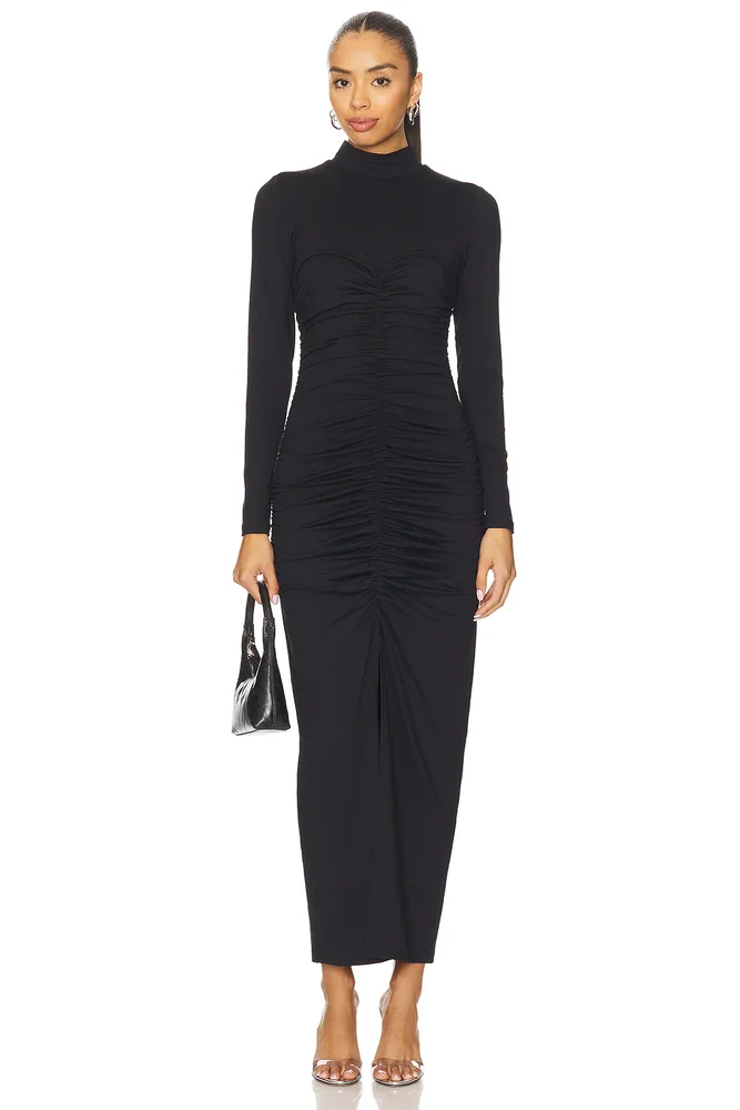 Mock Neck Long Sleeve Dress
