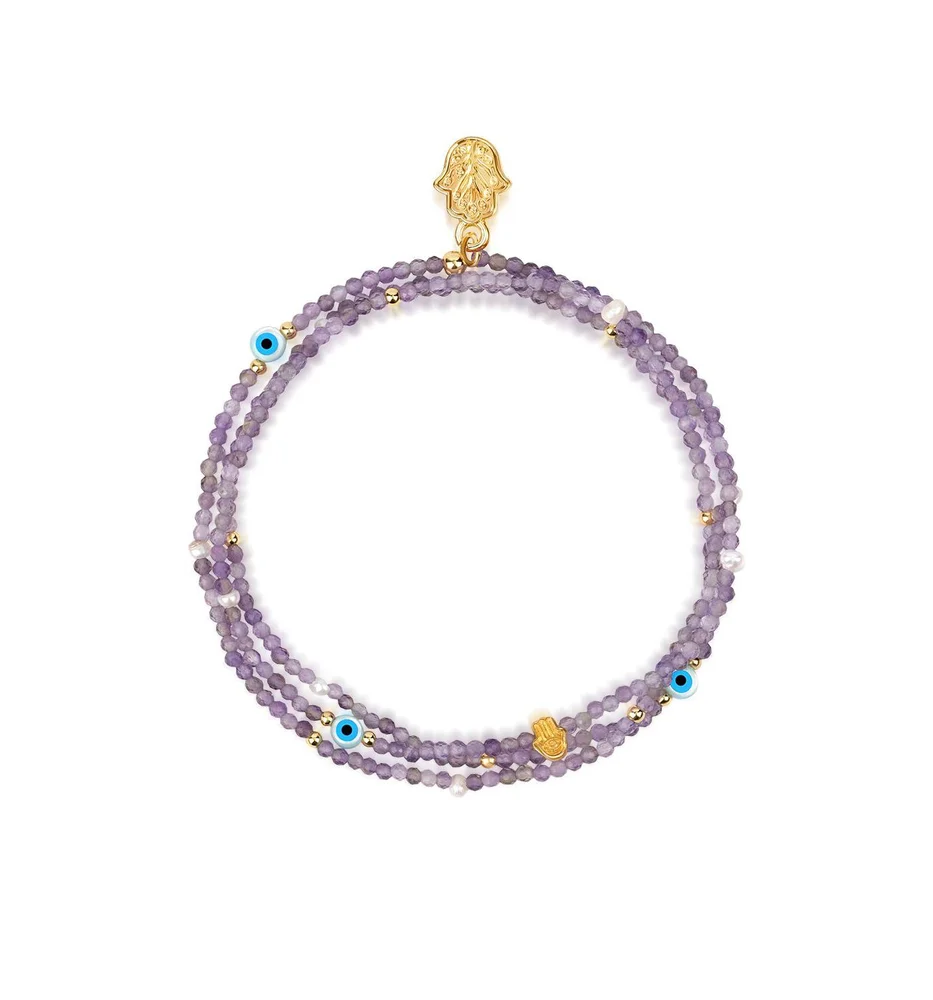Harmonious Spirit Amethyst February Birthstone Wrap Bracelet