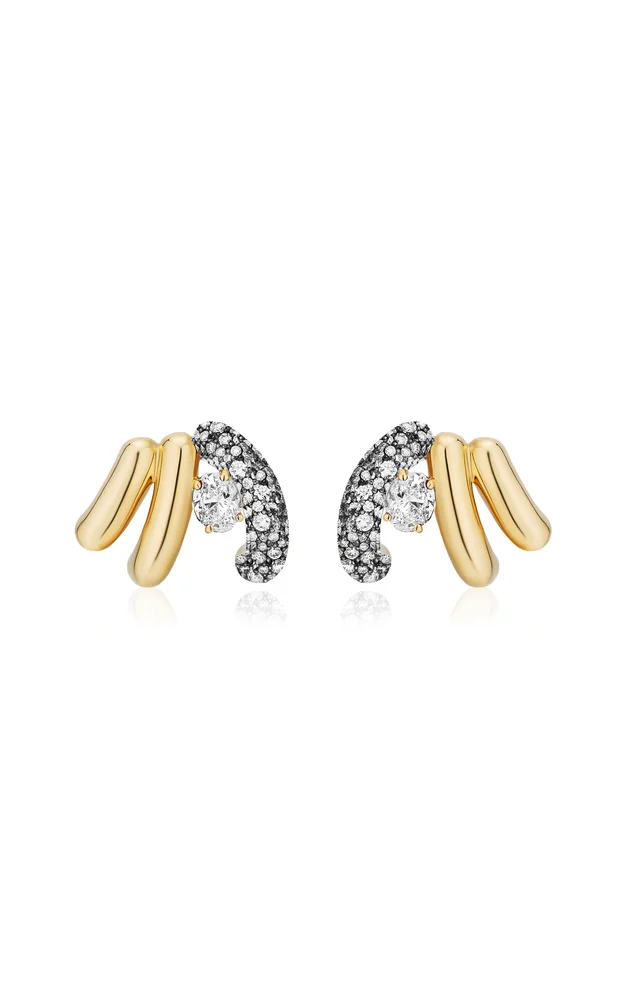 Siren Floret 14K Yellow Diamond Earrings