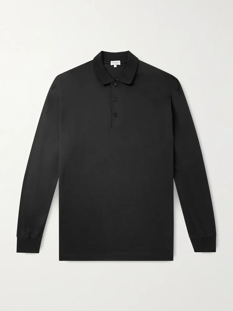 Cotton-Sateen Polo Shirt
