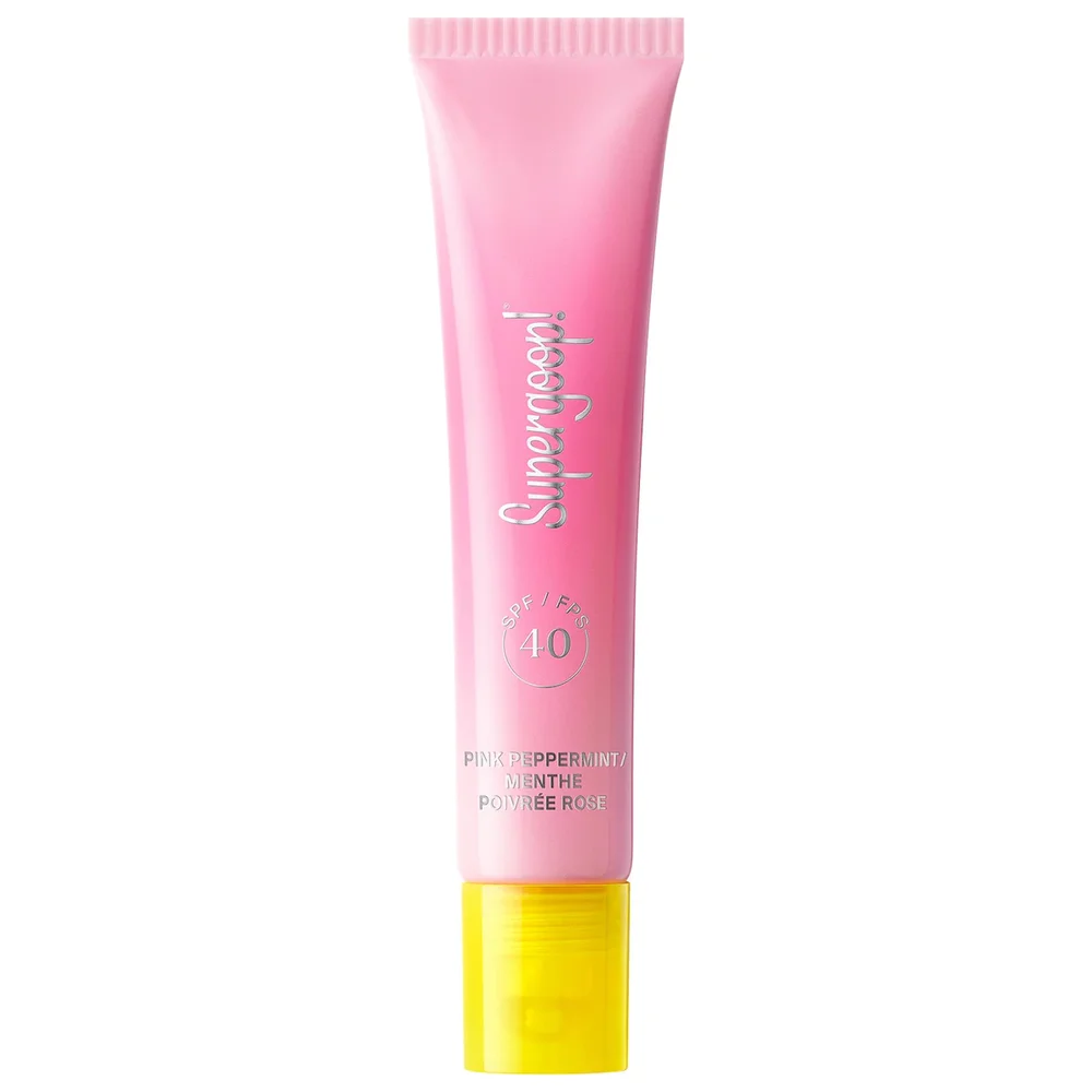 Glow Gloss SPF 40 Lip Balm with Peptides and Shea Butter in Pink Peppermint