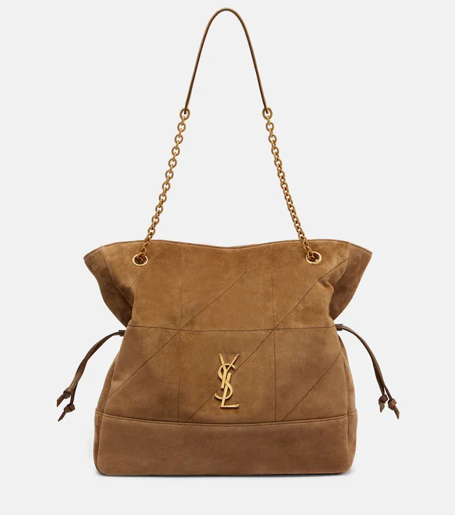 Jamie Shopping Medium suede tote bag