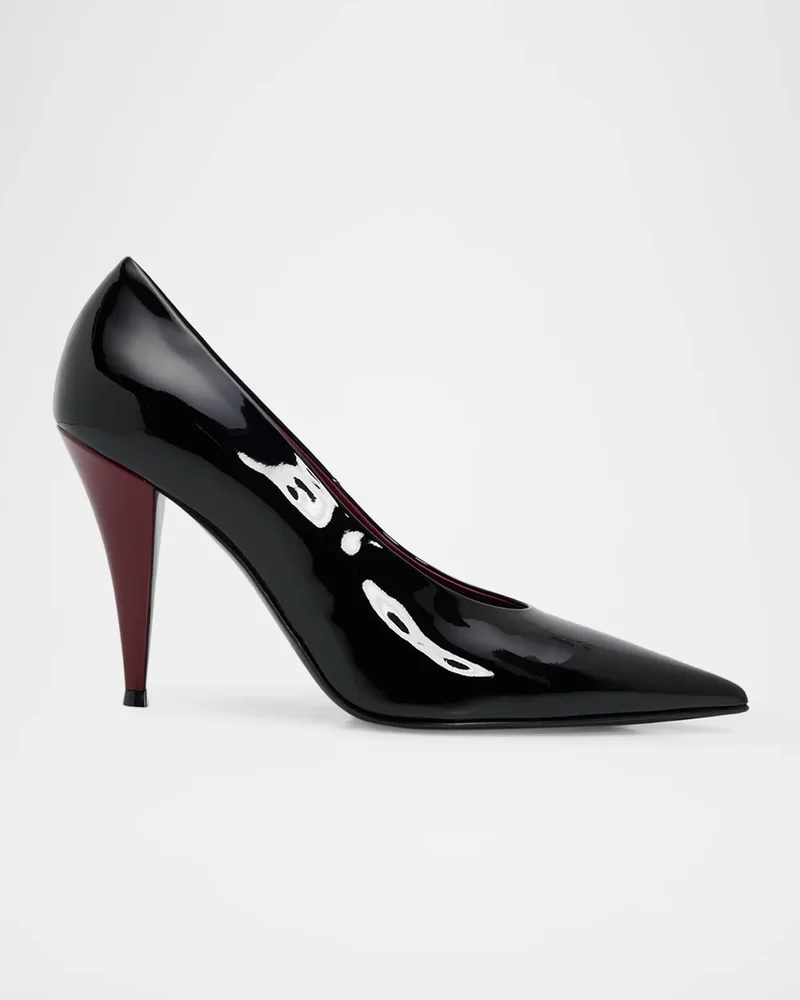 95mm Pointy Patent Leather Pumps