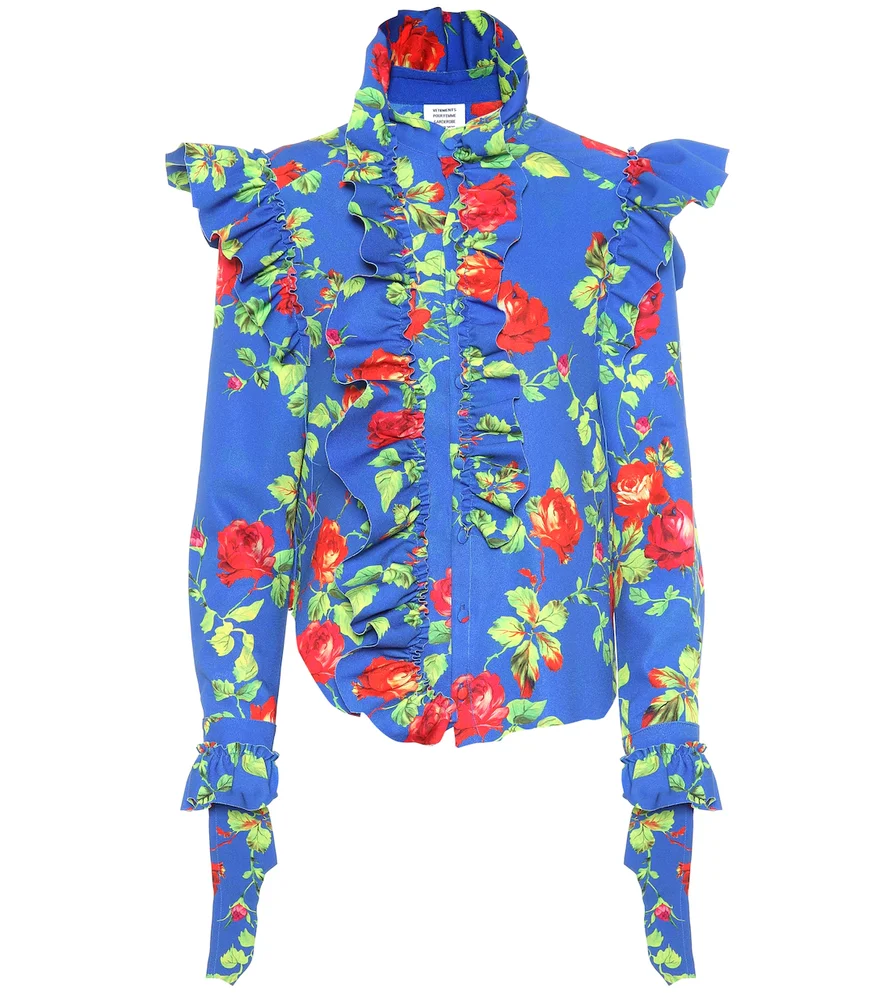Floral crêpe shirt