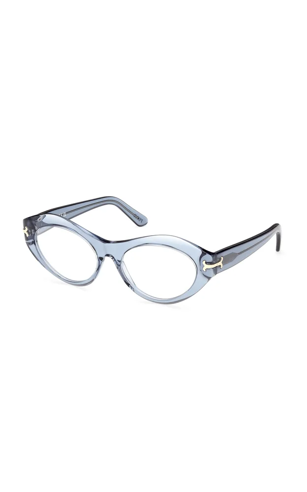 Oval-Frame Acetate Sunglasses