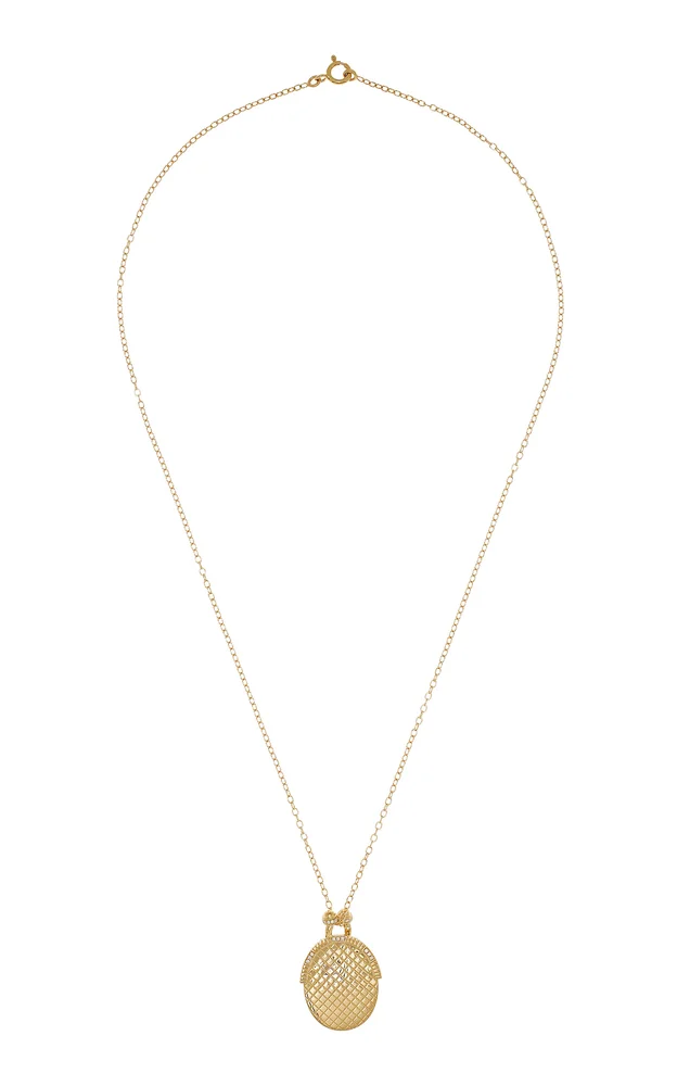 Minaudiere 9K Yellow Gold Diamond Pendant