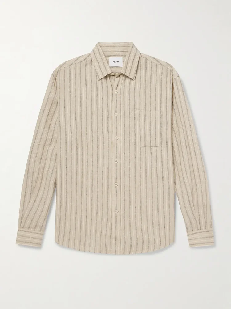 Deon 5728 Striped Linen Shirt