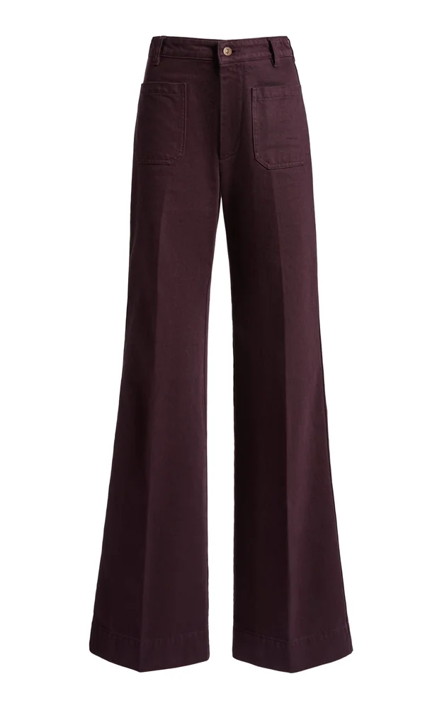 Alina Cotton High-Rise Wide-Leg Jeans
