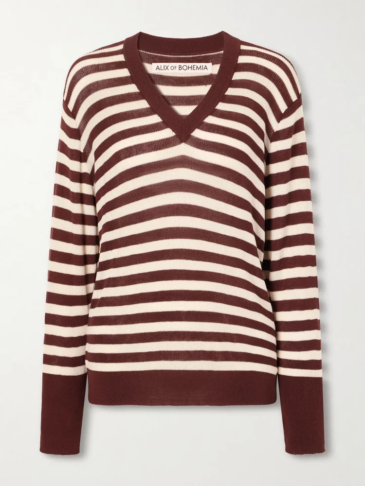 Axel Clove striped knitted sweater