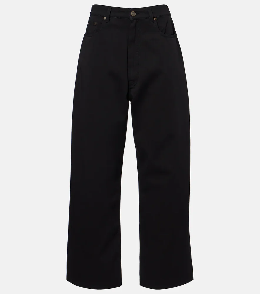Low-rise wide-leg jeans