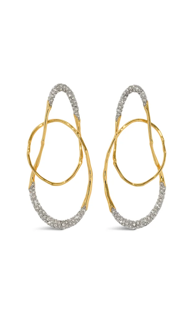 Solanales 14K Gold-Plated Crystal Earrings