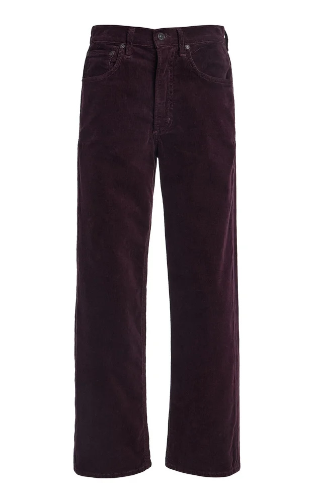 Palma Corduroy Straight-Leg Pants