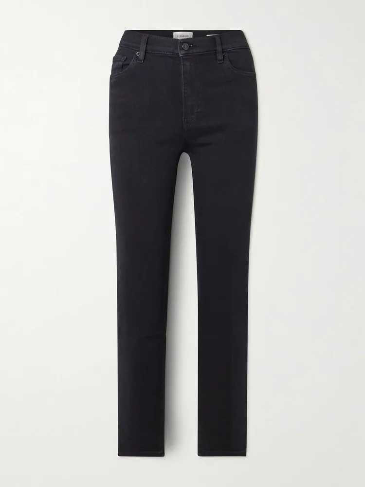 Le Sleek high-rise straight-leg jeans