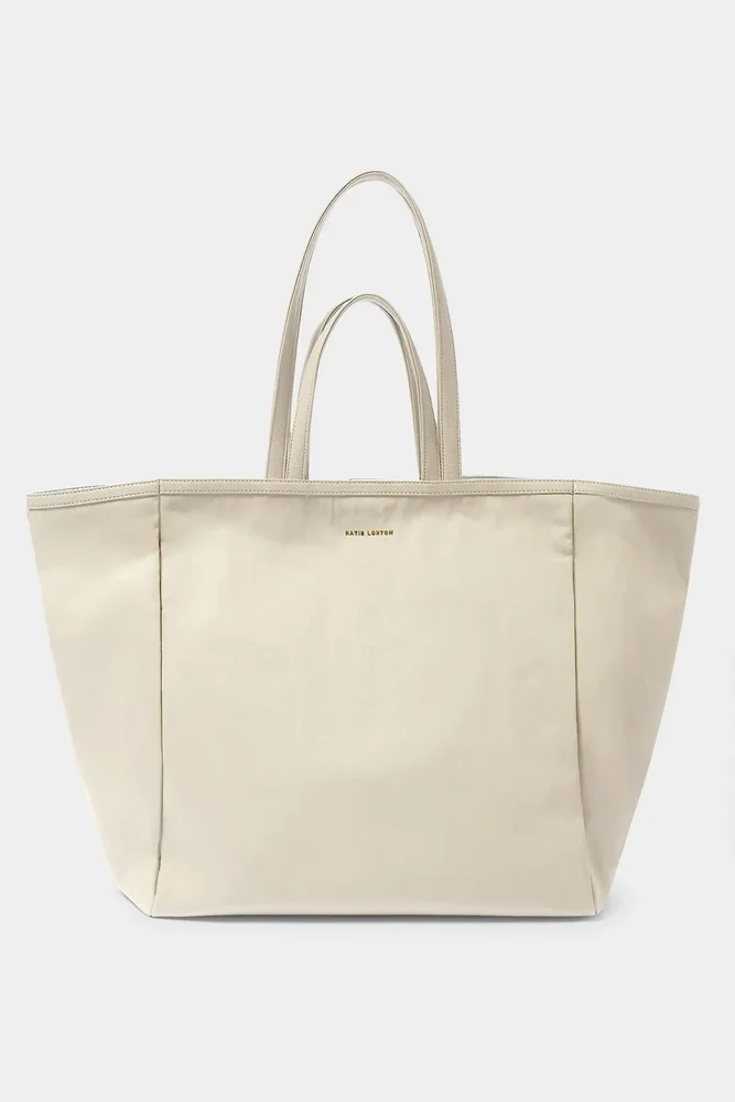Nylon-Luxe Oversized Tote Bag