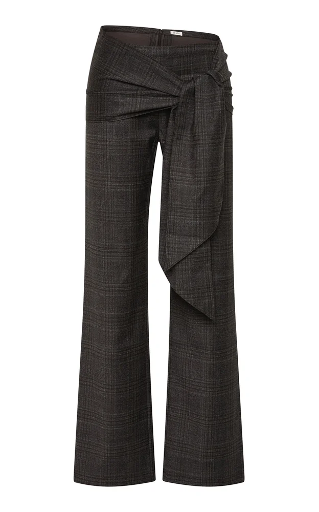 Wool-Blend '90s Tie-Scarf Pants