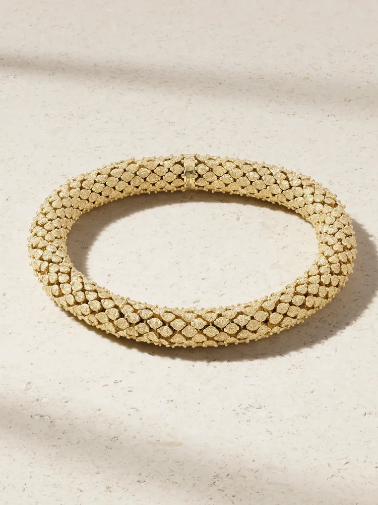 Florentine Finish Twister Luxe 18-karat gold bracelet