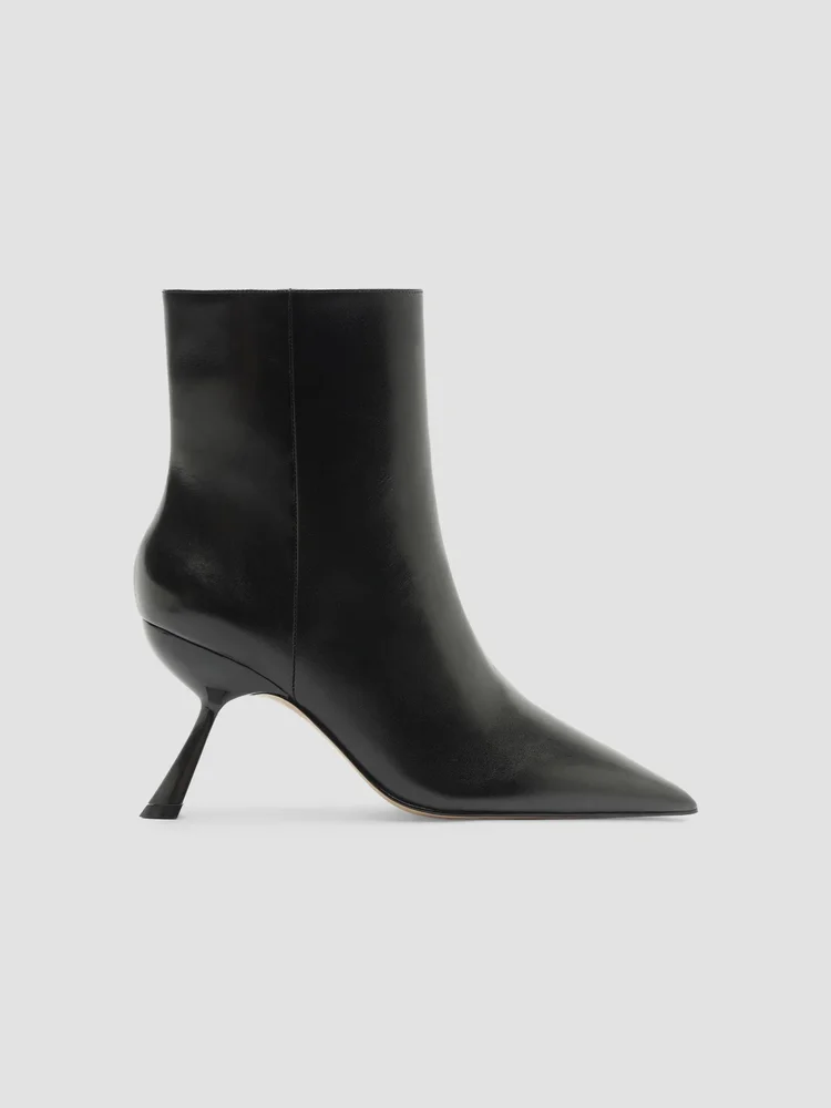 Natalie 85MM Leather Ankle Boots