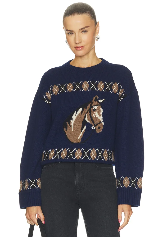 Darya Horse Crew Neck Sweater