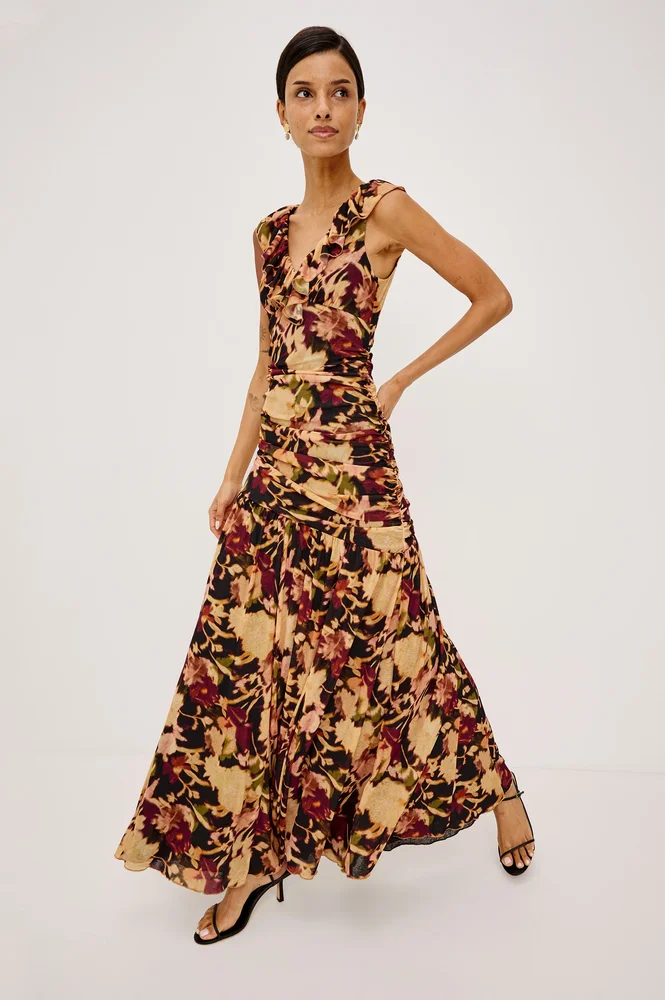 Veda Dress, Dark Flora