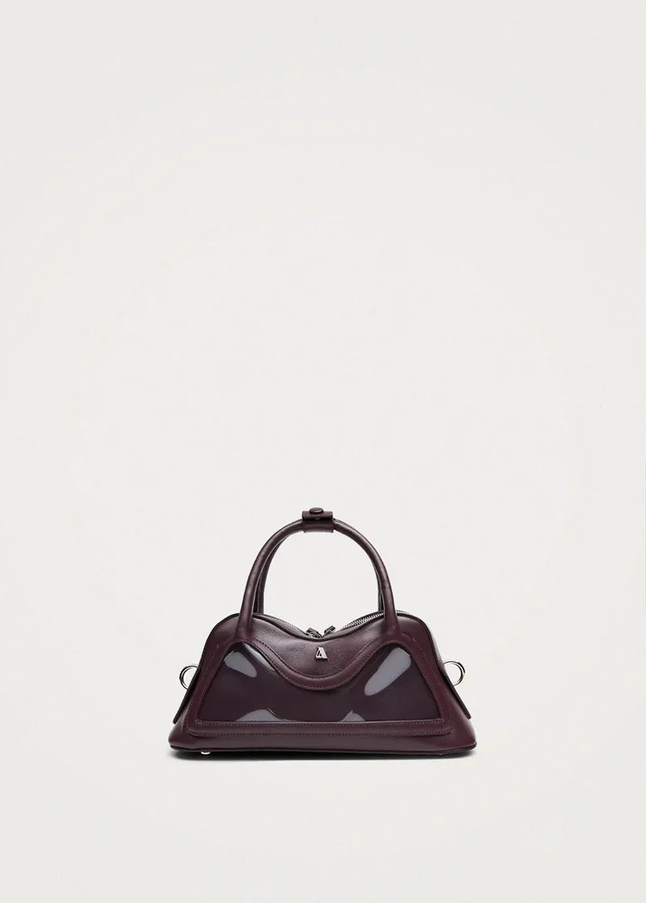 Hilma Mini Vinyl Burgundy Leather Bag
