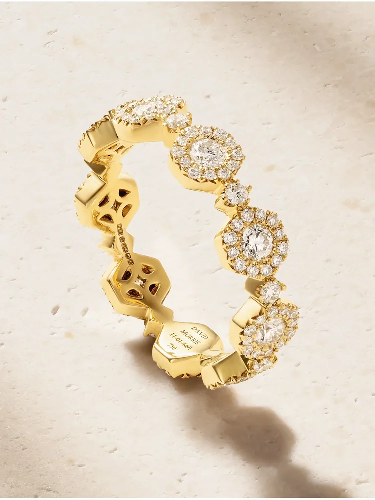 Triolette 18-karat gold diamond ring