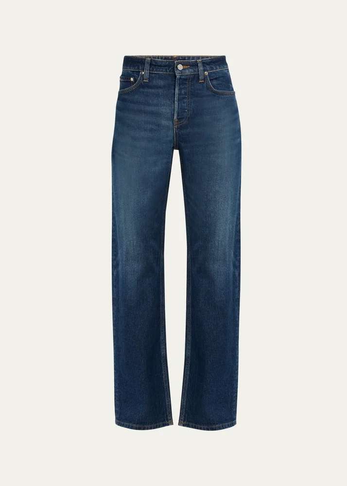 Alida Mid-Rise Loose Bowed Jeans