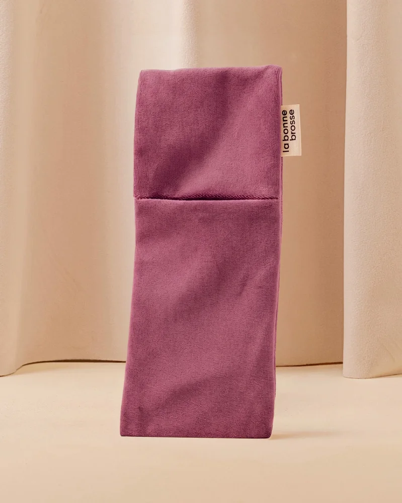 La Pochette "Grande Brosse" Aubergine