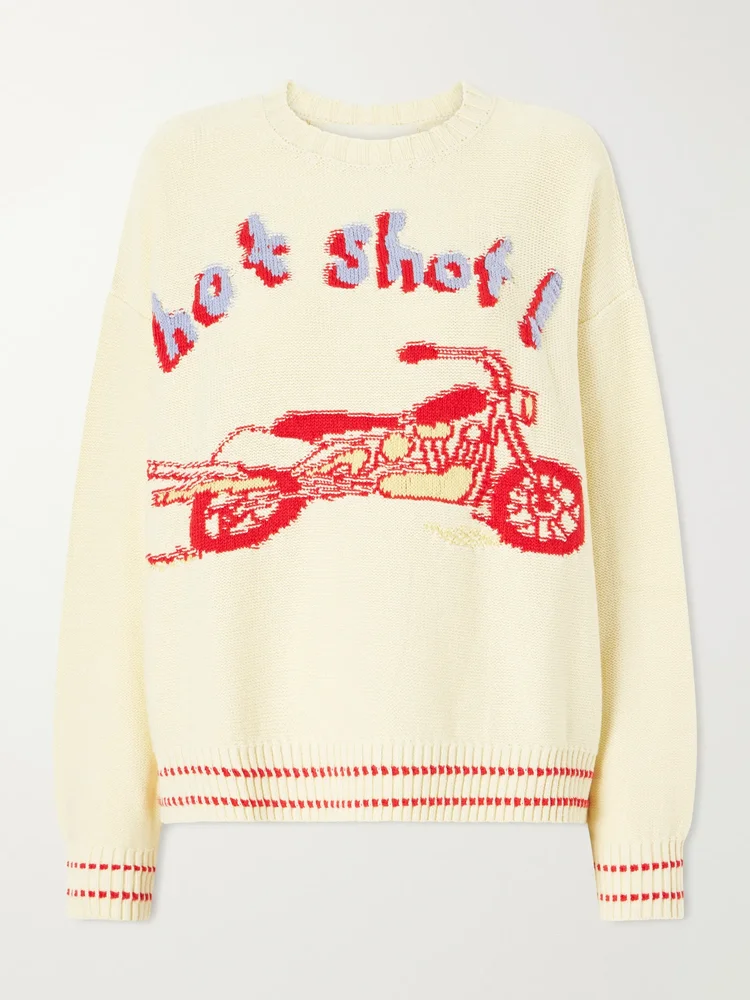 The Big Jumper intarsia-knit cotton sweater