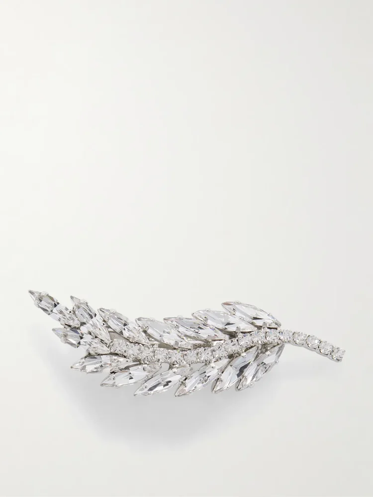 Alaris Barrette crystal-embellished silver-tone metal hairclip