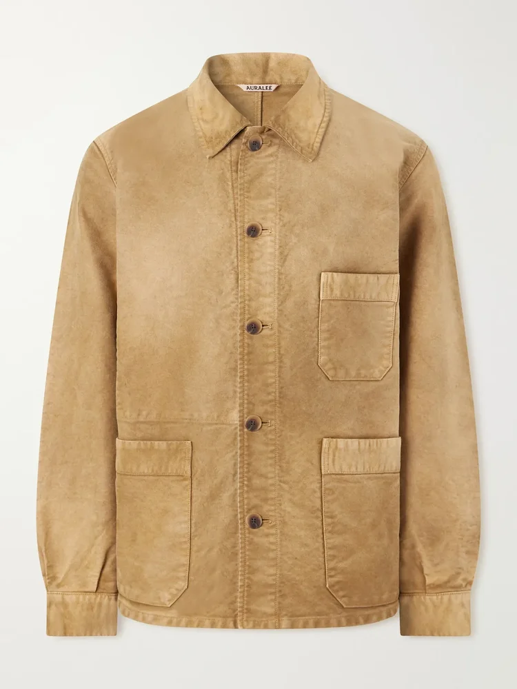 Garment-Dyed Cotton-Moleskin Blouson Jacket