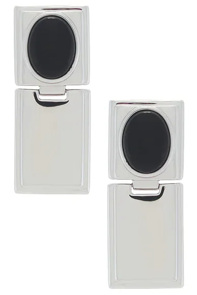 Stone Drop Hinge Earrings