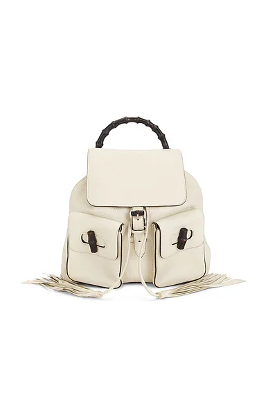 Pre-Owned Bamboo Tassel Backpack