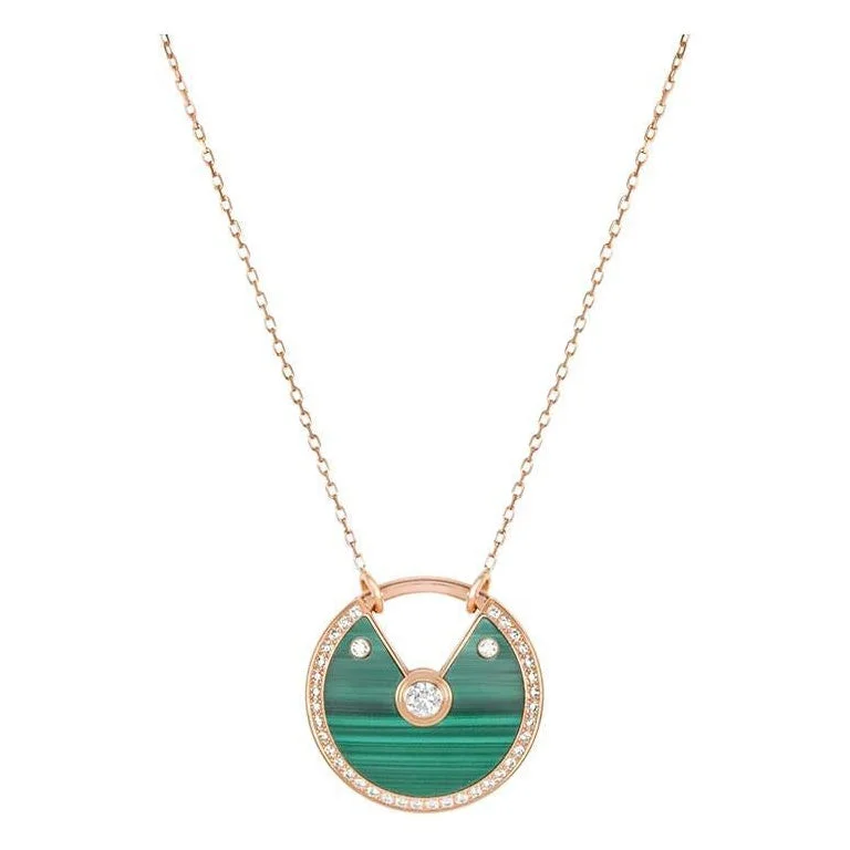 Rose Gold Malachite & Diamond Amulette de Cartier Necklace