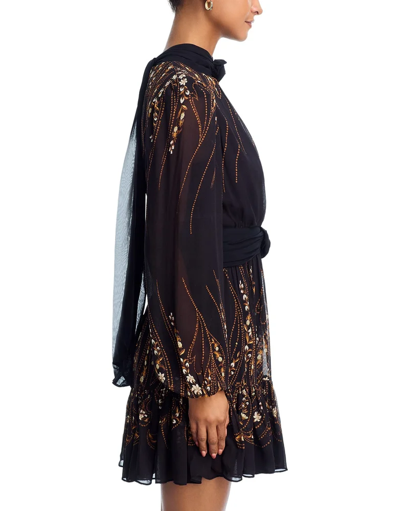 Garden Silhouette Long Sleeve Dress