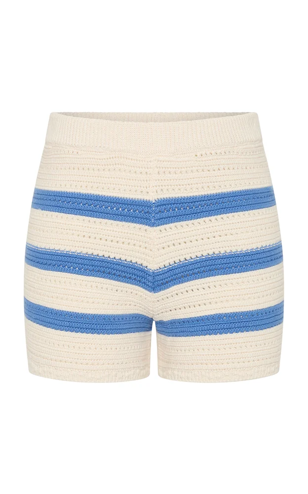 Manon Striped Cotton Knit Short