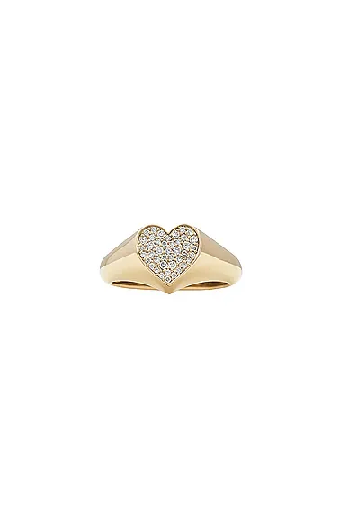 Small Pave Heart Ring
