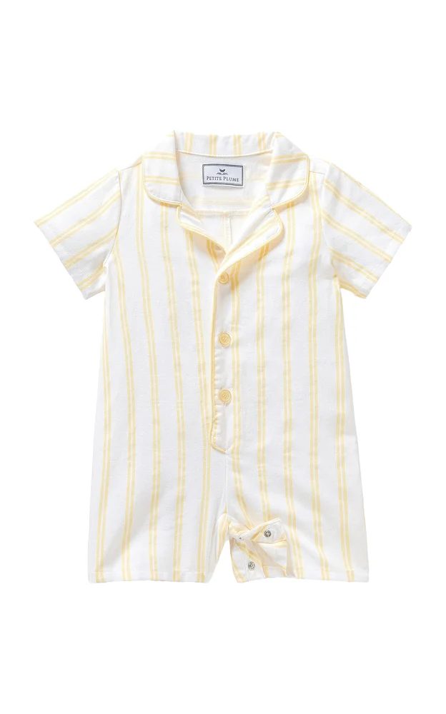Infant's Cotton-Blend Twill Romper