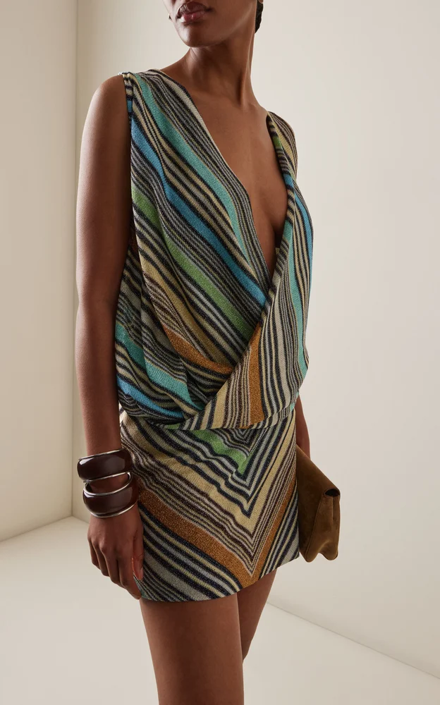 Draped Knit Wrap Top