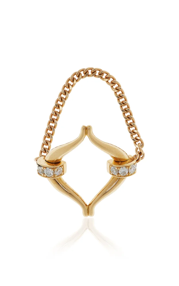 Eboris Link 18K Yellow Gold Diamond Ring