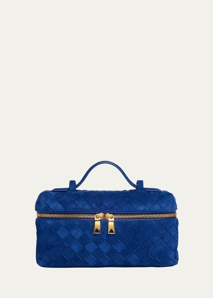 Bang Bang Vanity Intrecciato Suede Top-Handle Bag