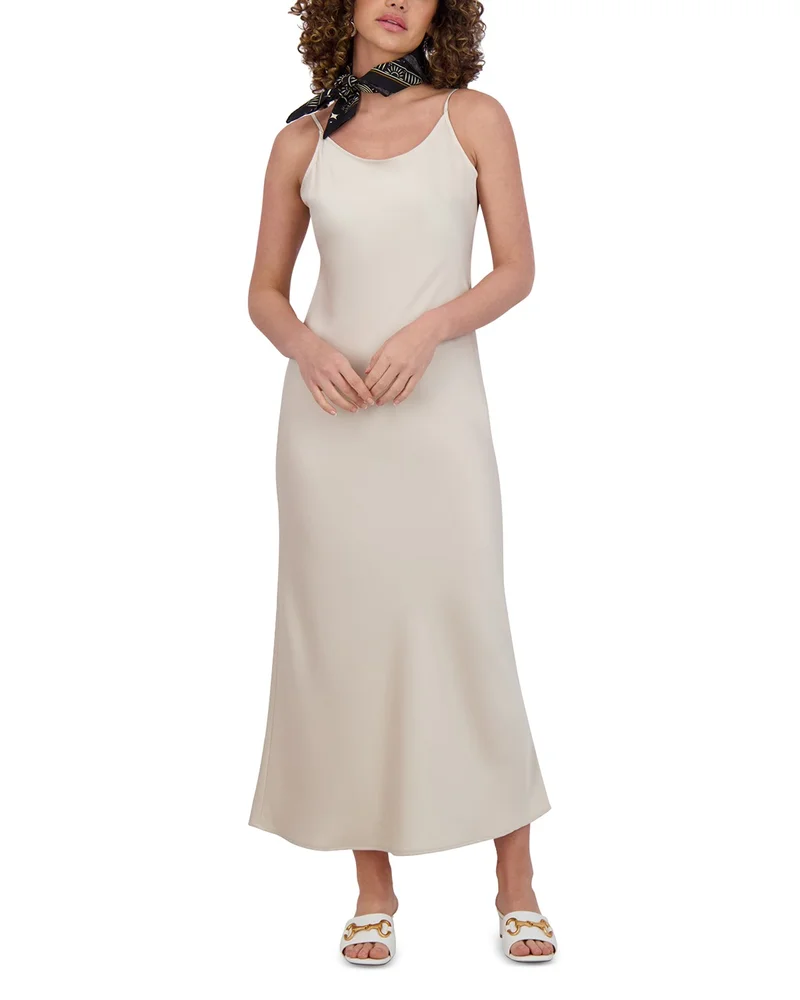 Satin Straight Slip Dress