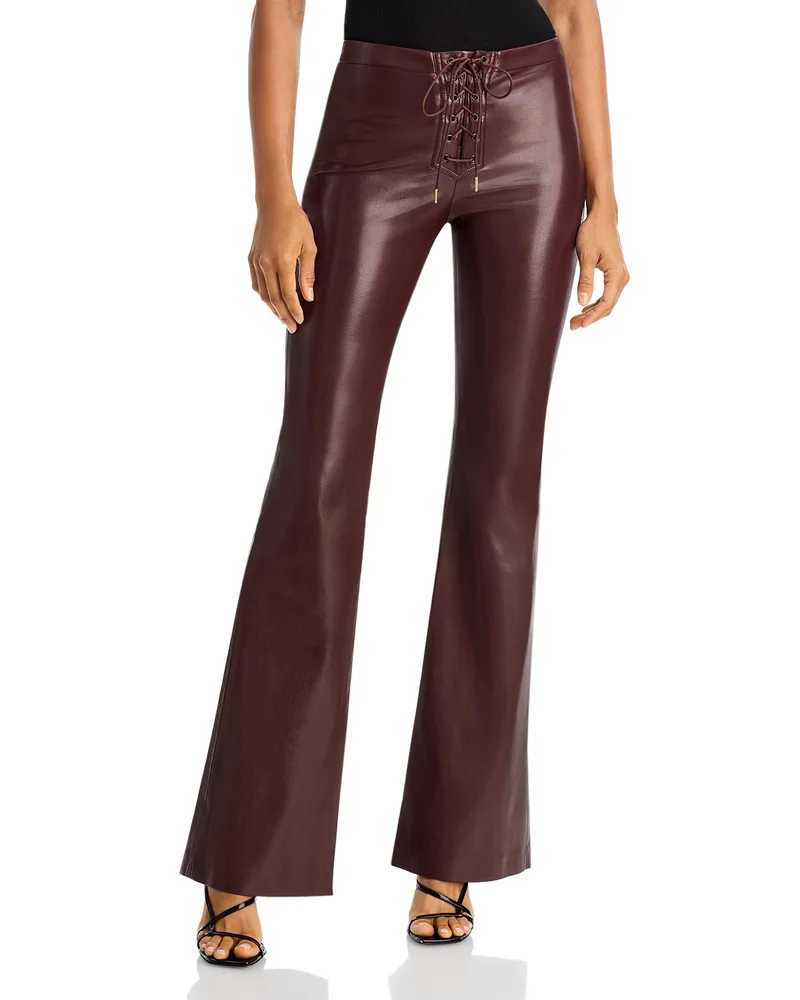 Ravyn Faux Leather Lace Up Pants