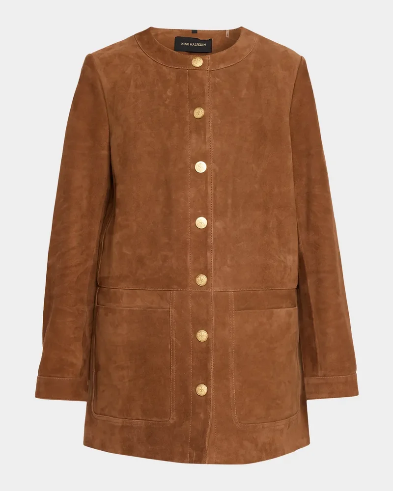 Linda Bonded Suede Coat