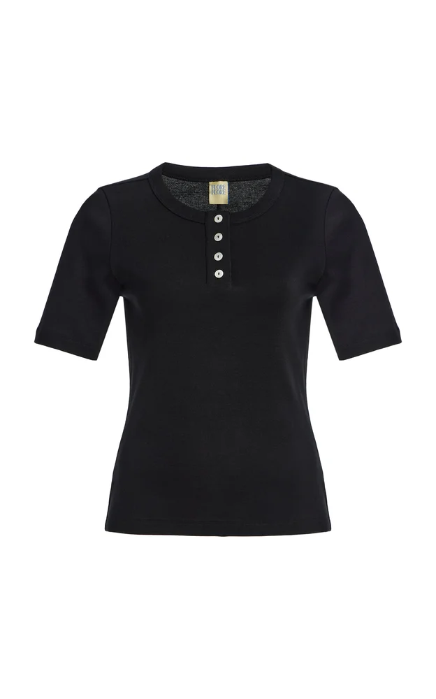 Jess Cotton Henley T-Shirt
