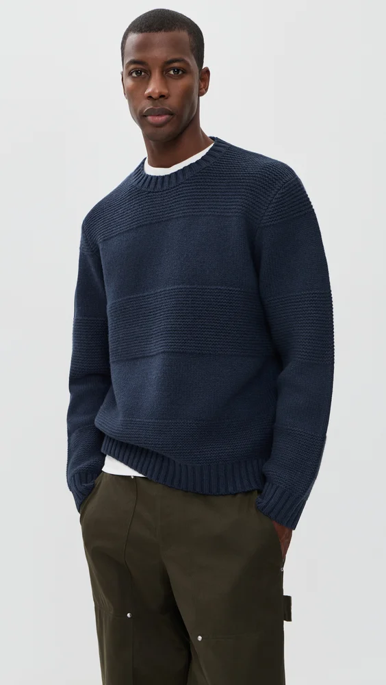 Garter Rugby Stripe Wool Sweater