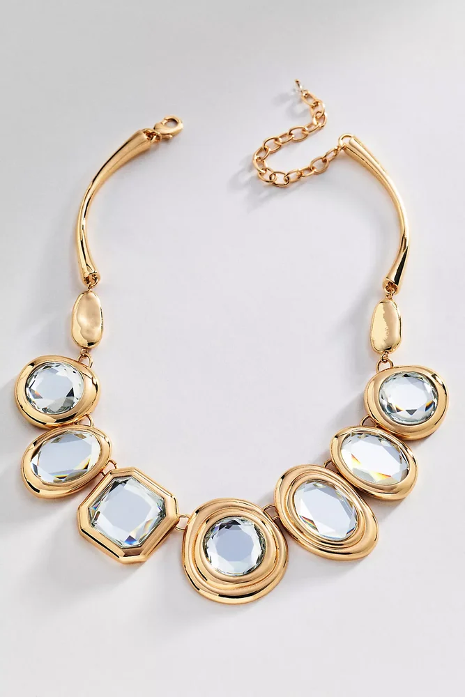 Large Bezel Collar Necklace