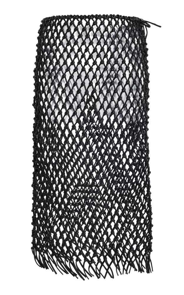 Nelaya Leather Macrame Skirt