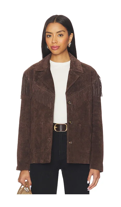 Suede Fringe Jacket BLANKNYC